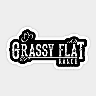 Grassy Flat Ranch Rustic Sticker